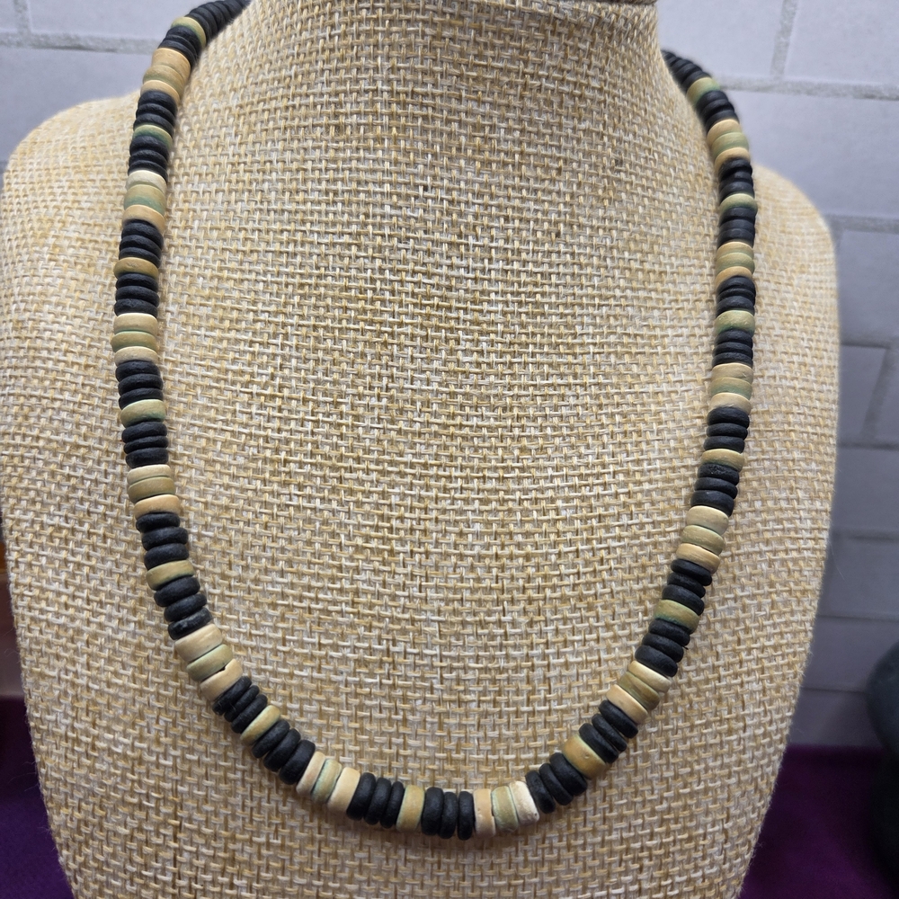 906.  Surfer Style Coconut Bead Necklace